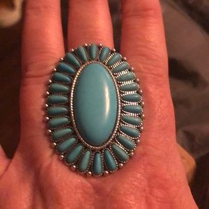 Beautiful Navajo Turquoise adjustable ring